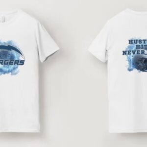 CMFA Chargers Hustle Hit Never Quit Helmet